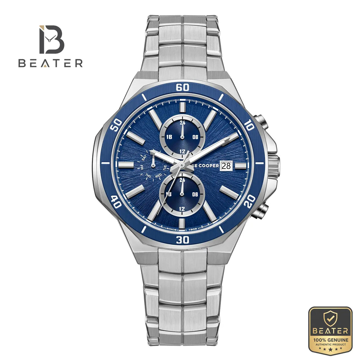 Lee Cooper LC08087.390 Men's Dark Blue Metal Strap Watch - Beater Main image