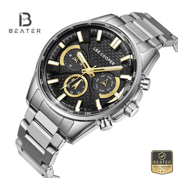 Lee Cooper LC08090.380 Men's Black SuperMetal Bracelet Watch - View 2 - Beater