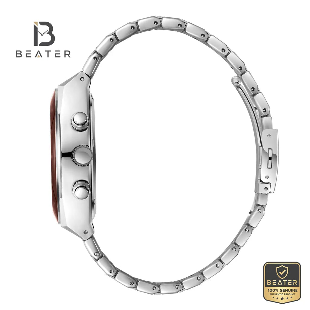 Lee Cooper LC08100.340 Men's Dark Brown SuperMetal Bracelet Watch - View 3 - Beater