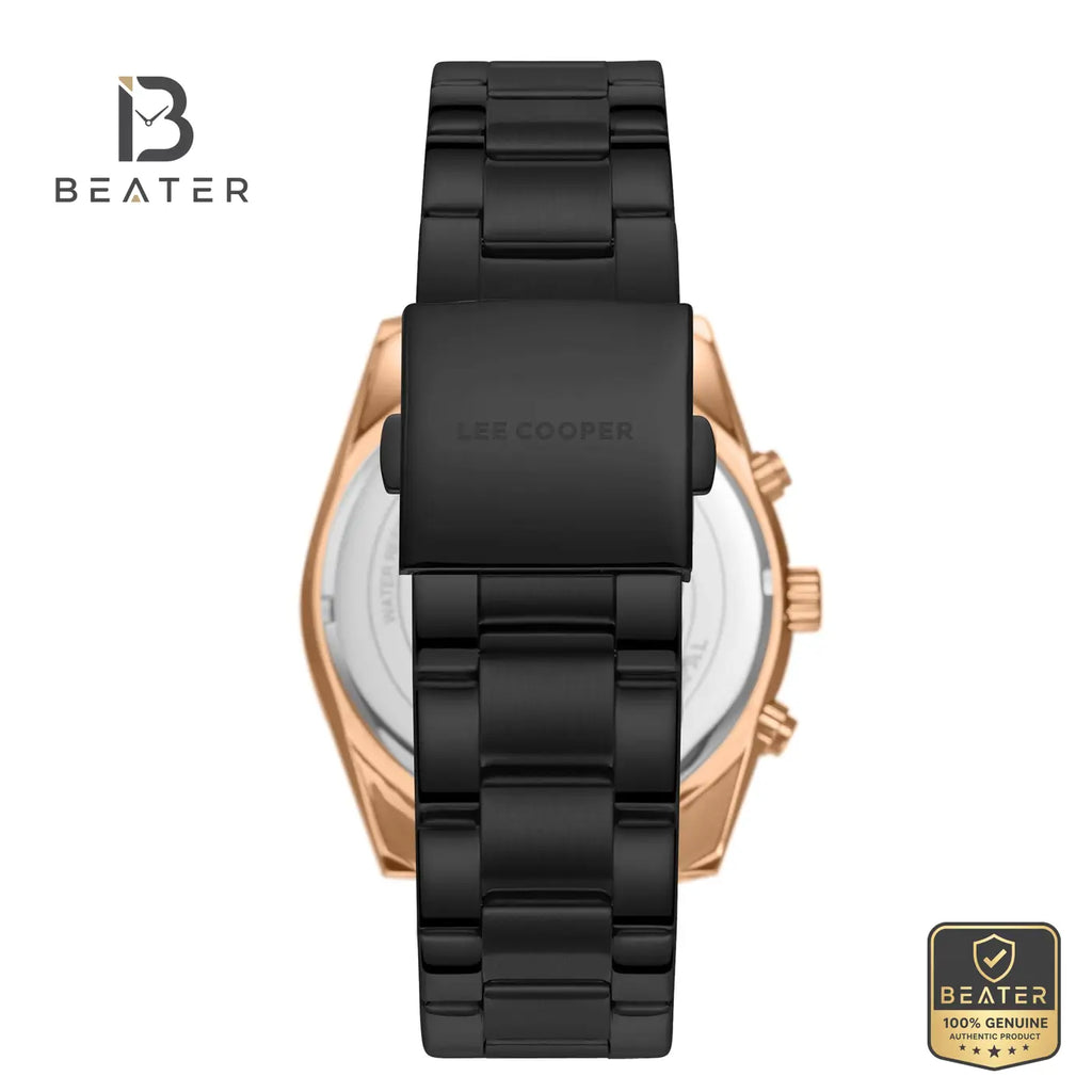 Lee Cooper LC08101.450 Men's Black Dial Metal Bracelet Watch - View 4 - Beater