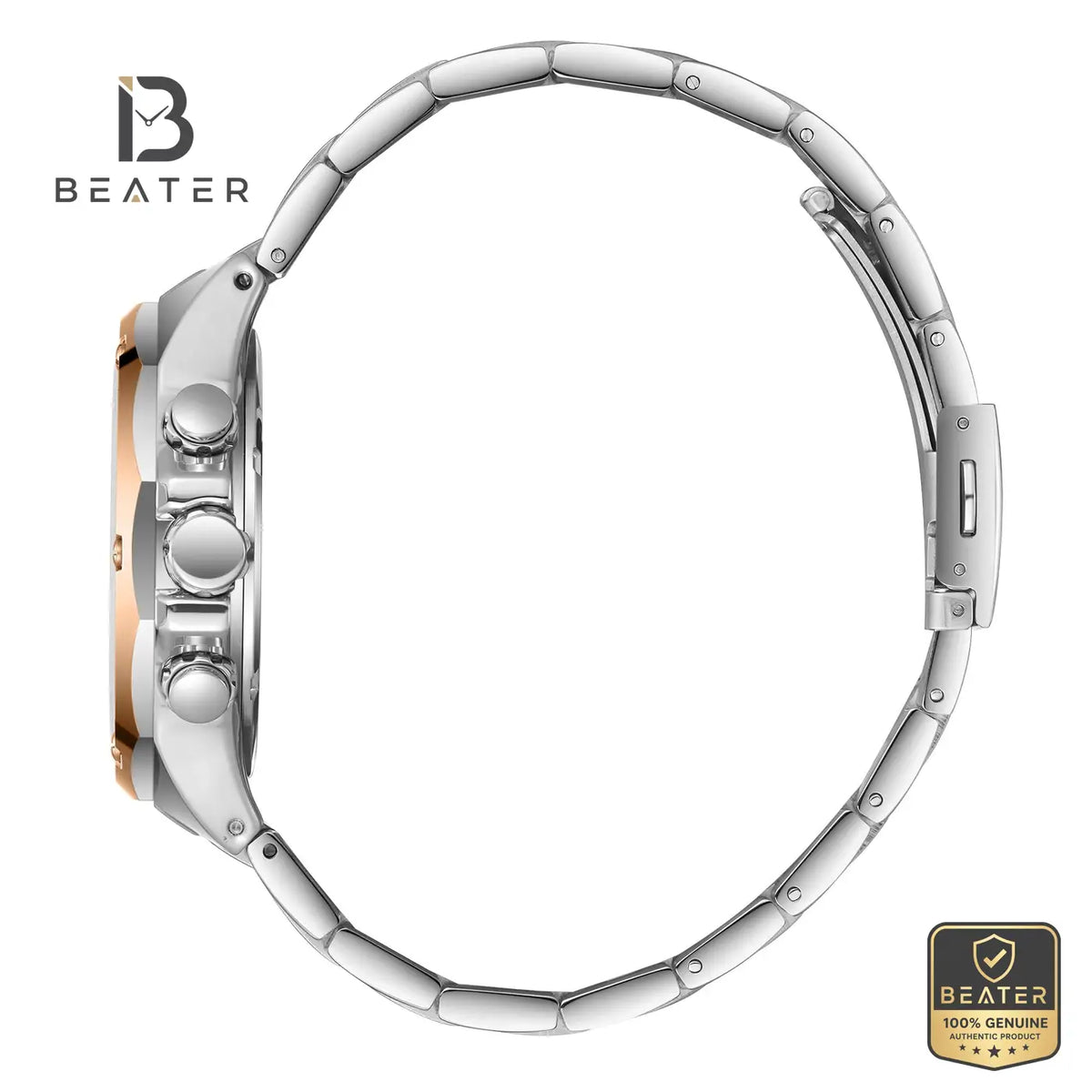 Lee Cooper LC08104.550 Men's Black Dial Metal Bracelet Watch - View 3 - Beater