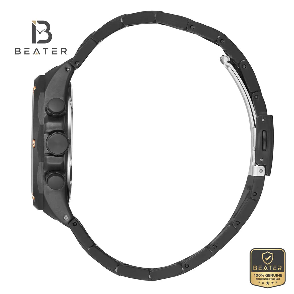 Lee Cooper LC08104.690 Men's Dark Blue Metal Strap Watch - View 3 - Beater