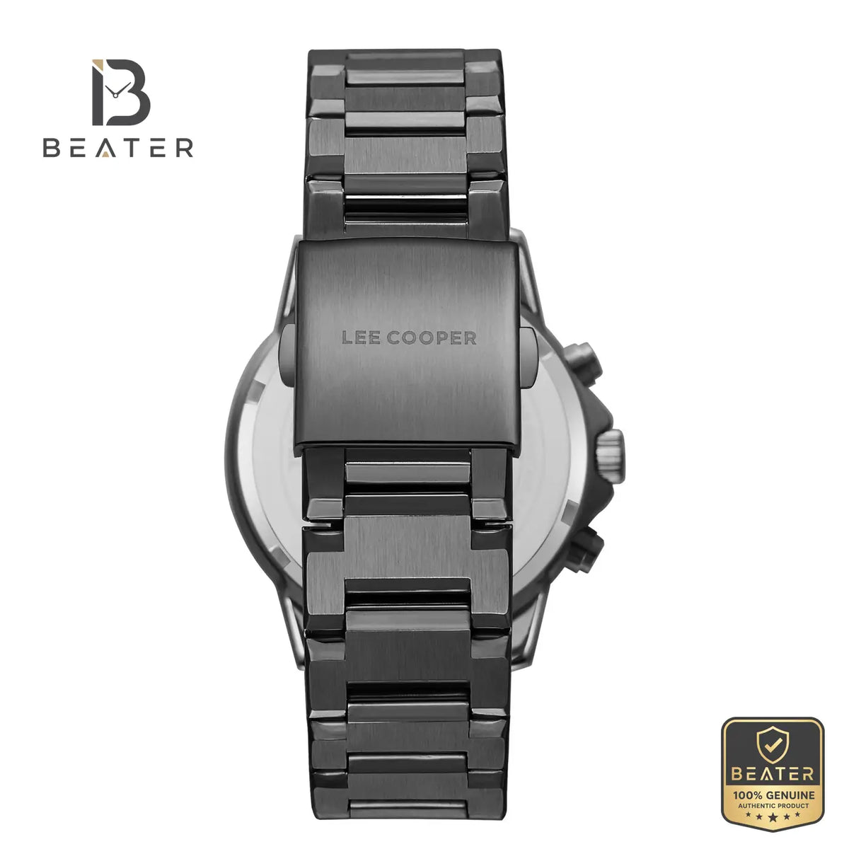 Lee Cooper LC08106.090 Men's Dark Blue Metal Strap Watch - View 4 - Beater