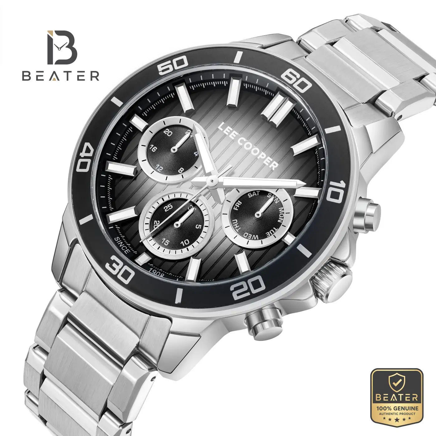 Lee Cooper LC08106.350 Men's Black Metal Bracelet Watch Secondary image