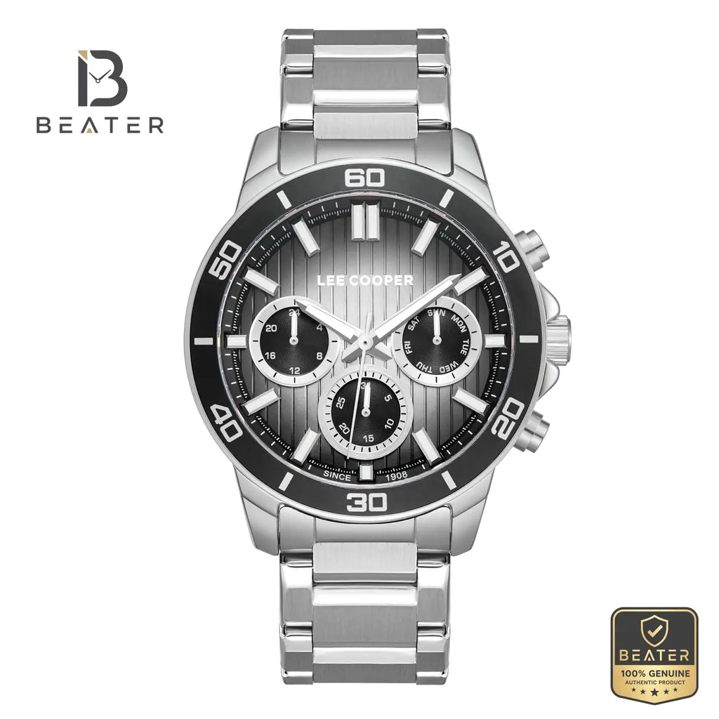 Lee Cooper LC08106.350 Men's Black Metal Bracelet Watch - Beater
