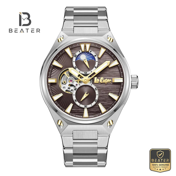 Lee Cooper LC08123.340 Men's Dark Brown Metal Bracelet Watch - Beater