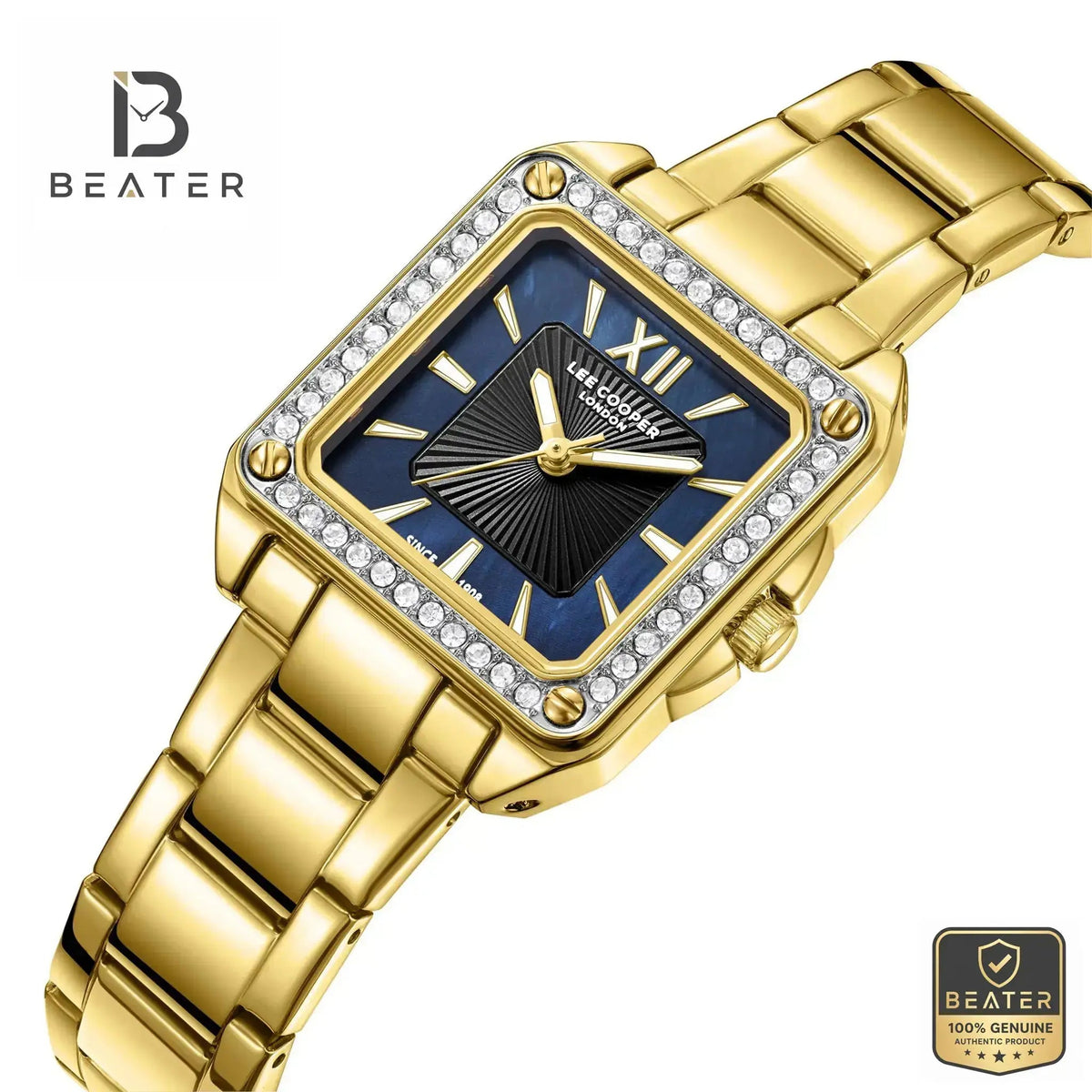 Lee Cooper LC08127.190 Women's Gold Super Metal Case Profile - Beater