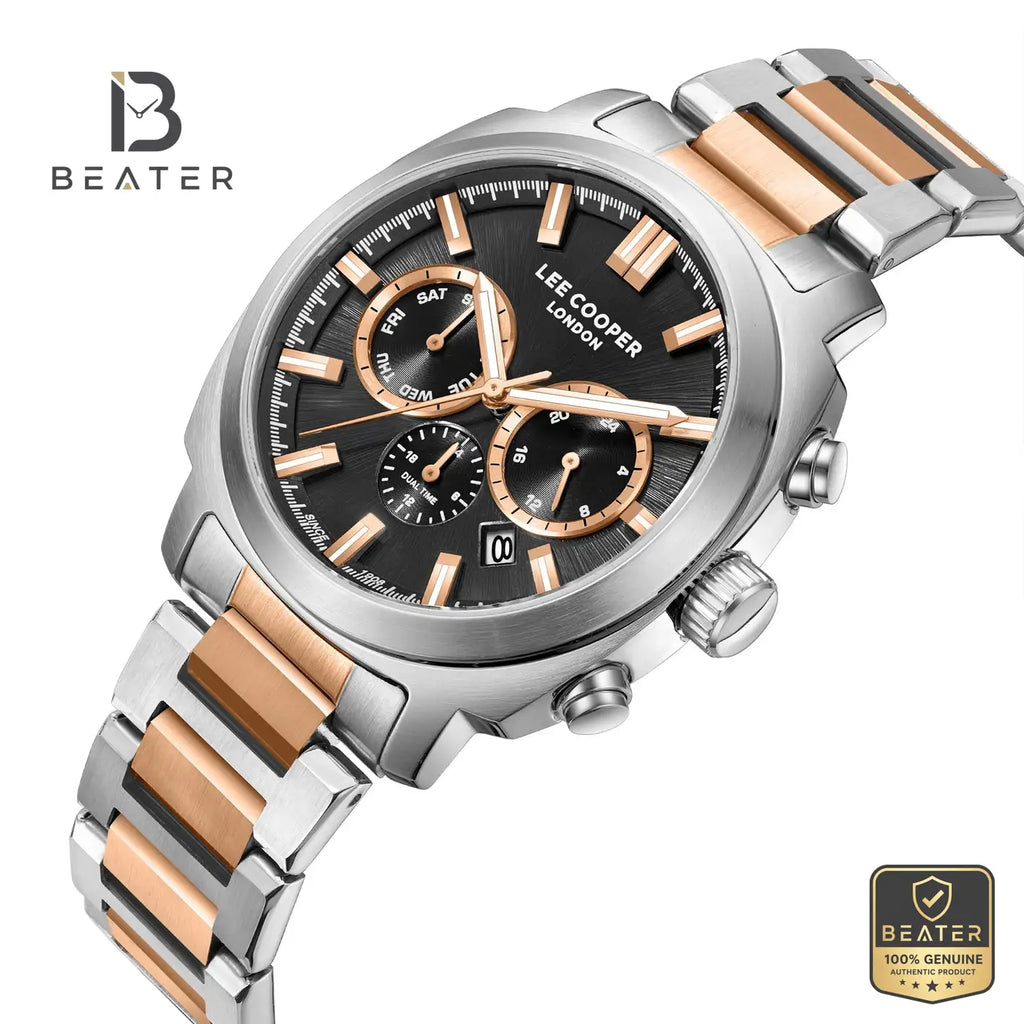 Lee Cooper LC08144.450 Men's Gun Metal Bracelet Watch - View 2 - Beater