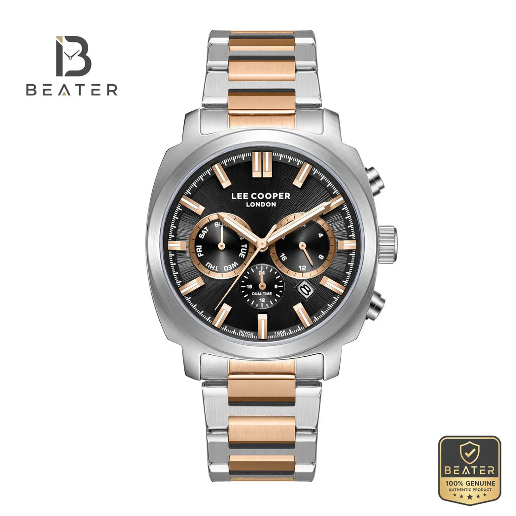 Lee Cooper LC08144.450 Men's Gun Metal Bracelet Watch - Beater
