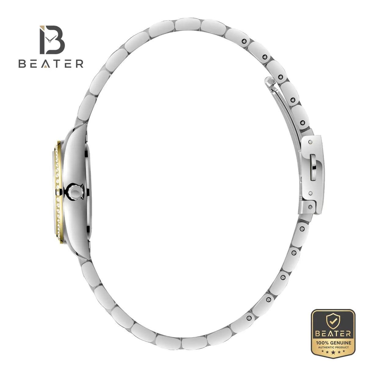 Lee Cooper LC08155.220 Women's White Mop Metal Bracelet Watch - View 3 - Beater