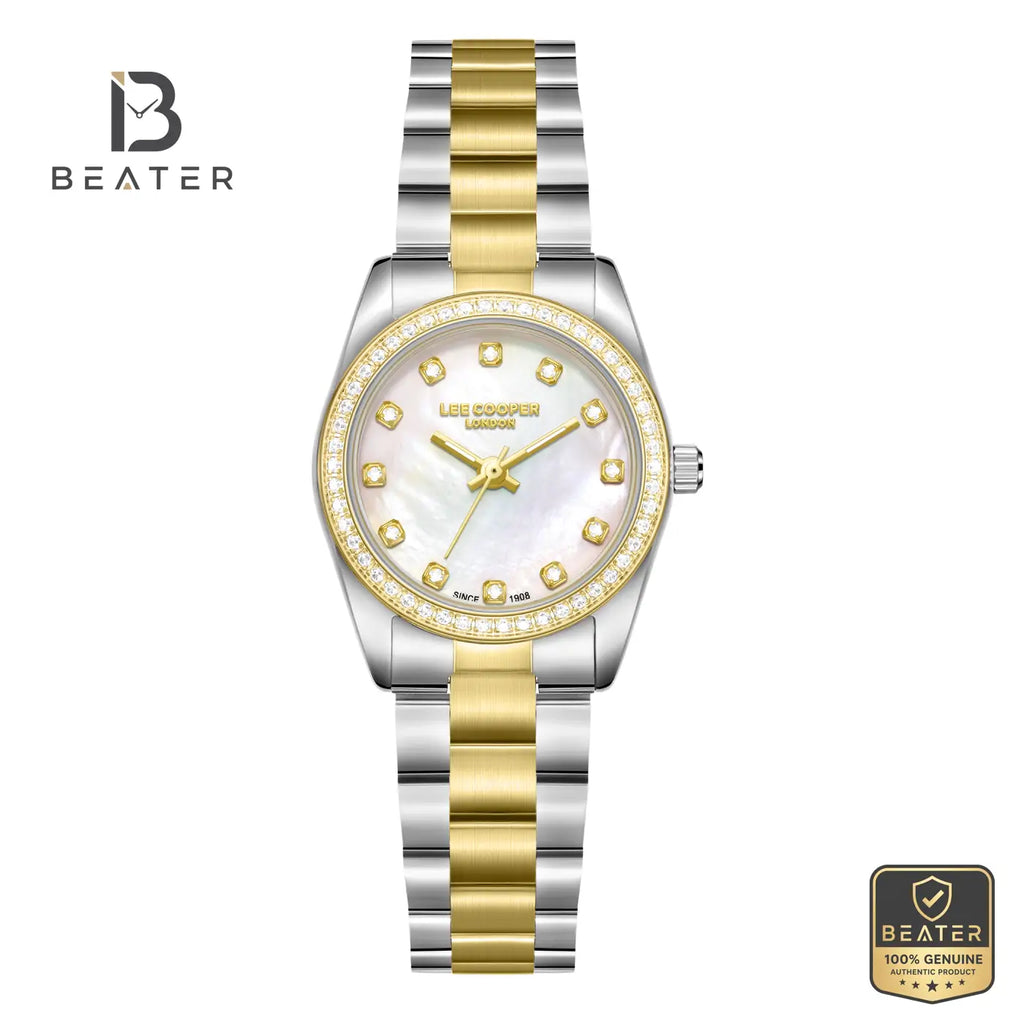 Lee Cooper LC08155.220 Women's White Mop Metal Bracelet Watch - Beater