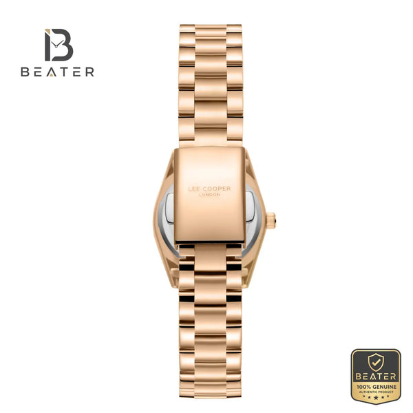 Lee Cooper LC08155.470 Women's Green Mop Rose Gold Metal Strap Watch - View 4 - Beater