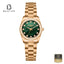 Lee Cooper LC08155.470 Women's Green Mop Rose Gold Metal Strap Watch - Beater