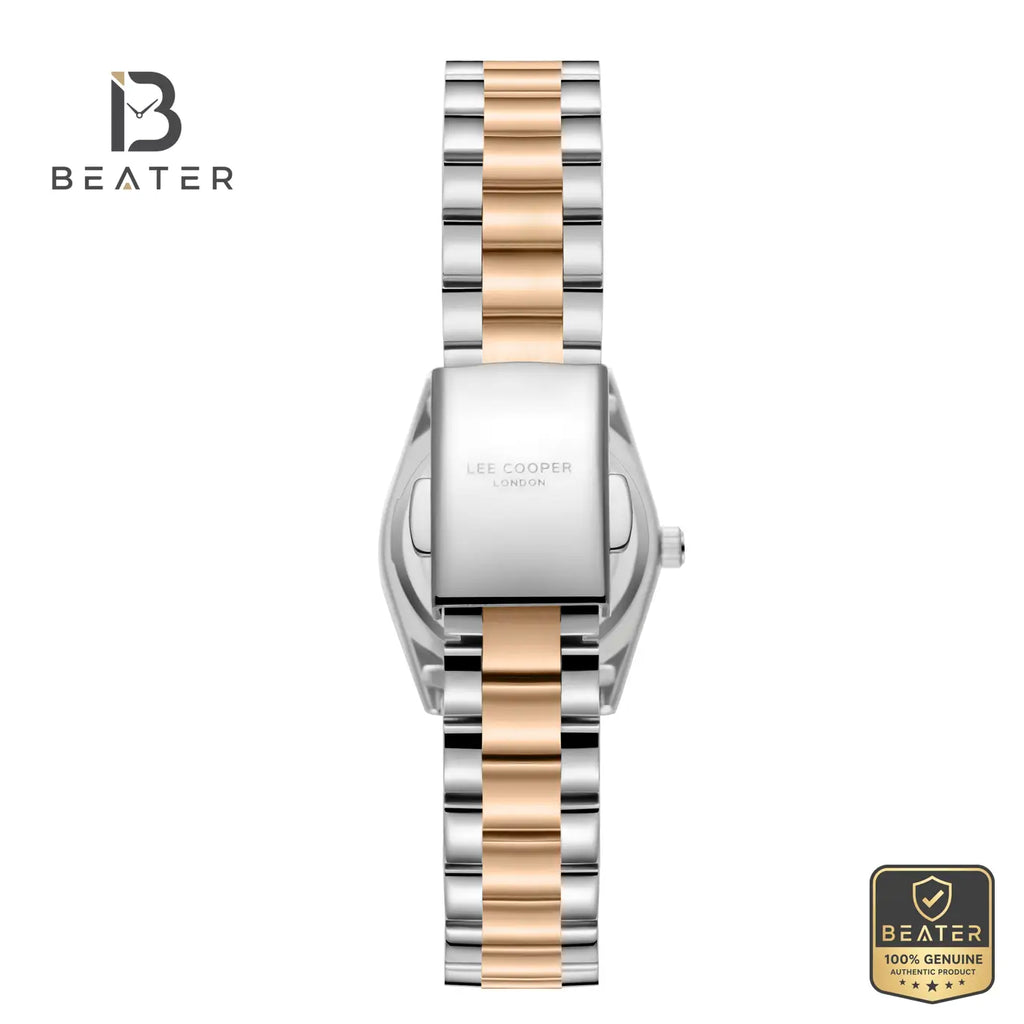 Lee Cooper LC08155.520 Women's White Mop Metal Strap Watch - View 4 - Beater