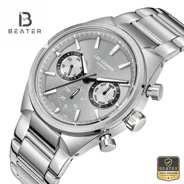 Lee Cooper LC08174.360 Men's Silver Case Profile - Beater