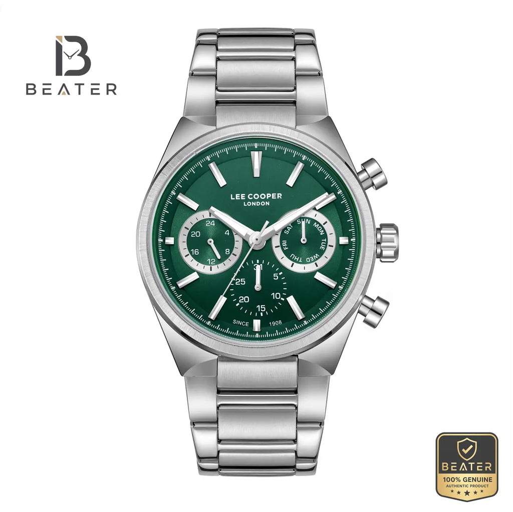 Lee Cooper LC08174.370 Men's Dark Green Metal Strap Watch - Beater