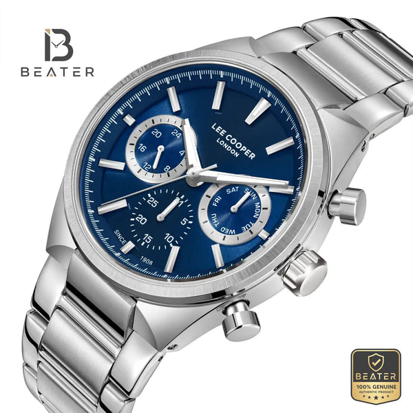 Lee Cooper LC08174.390 Men's Dark Blue Metal Band Watch - View 2 - Beater