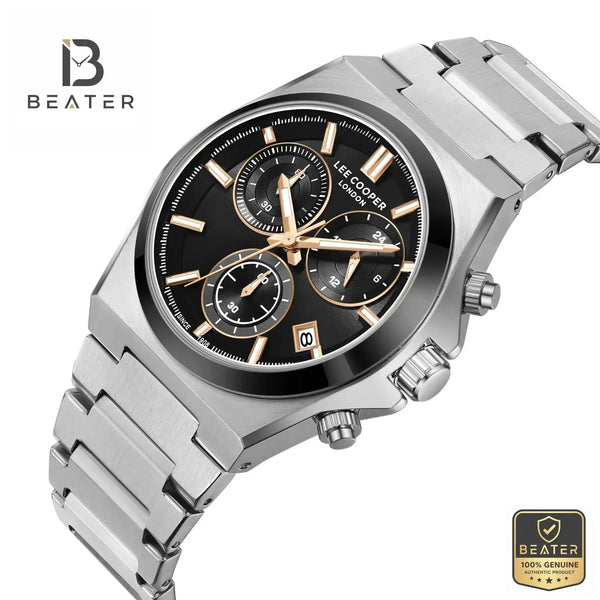 Lee Cooper LC08188.650 Men's Silver Metal Band Case Profile - Beater