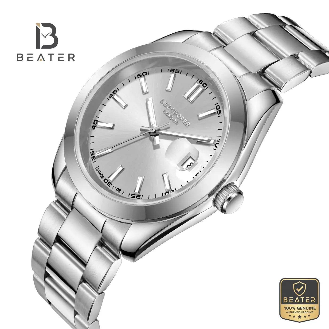 Lee Cooper LC08189.330 Men's Silver Metal Strap Watch Secondary image