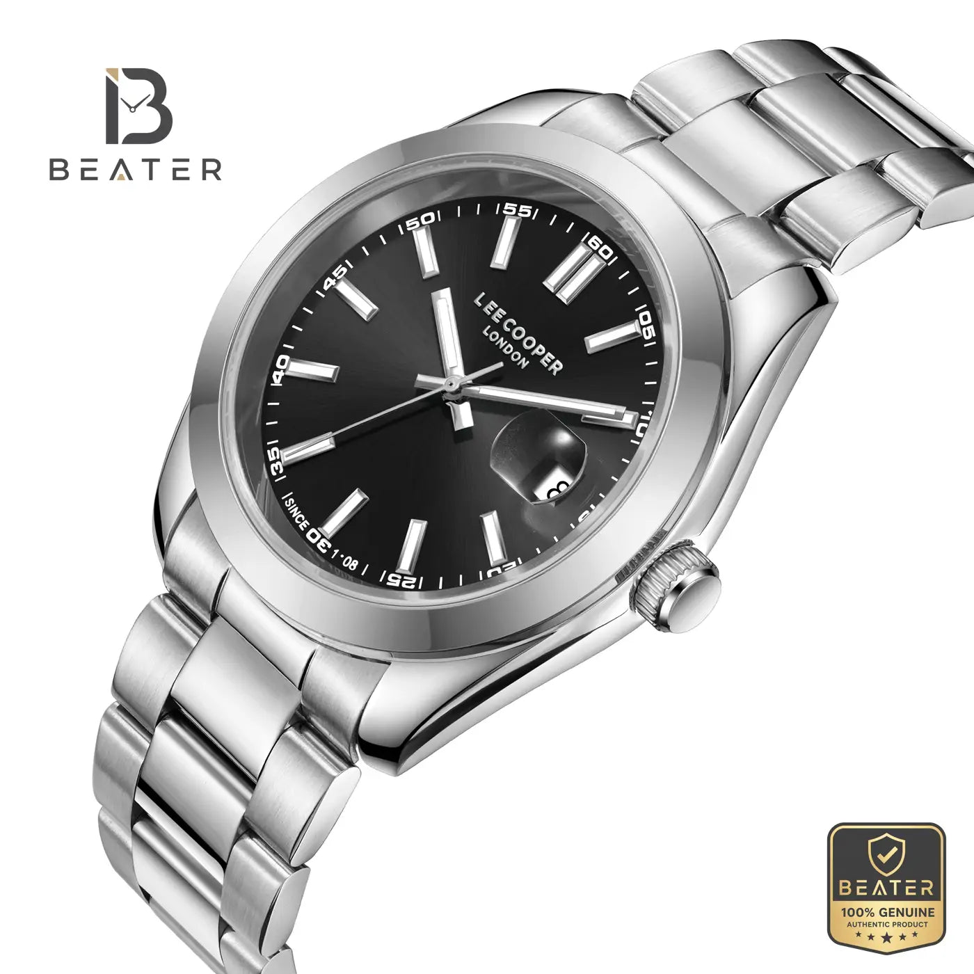 Lee Cooper LC08189.350 Men's Black Metal Strap Watch Secondary image