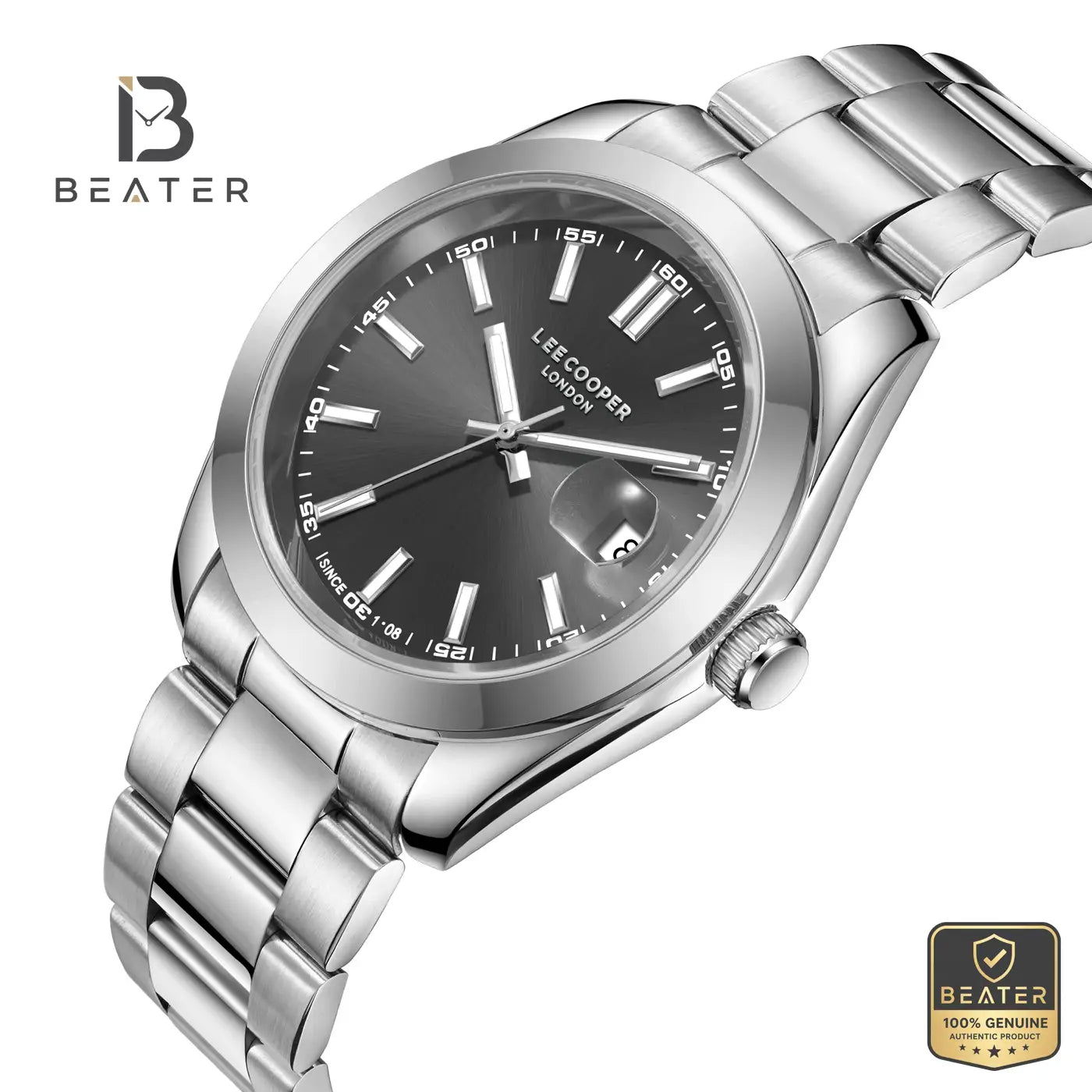 Lee Cooper LC08189.360 Men's Grey Metal Strap Watch Secondary image