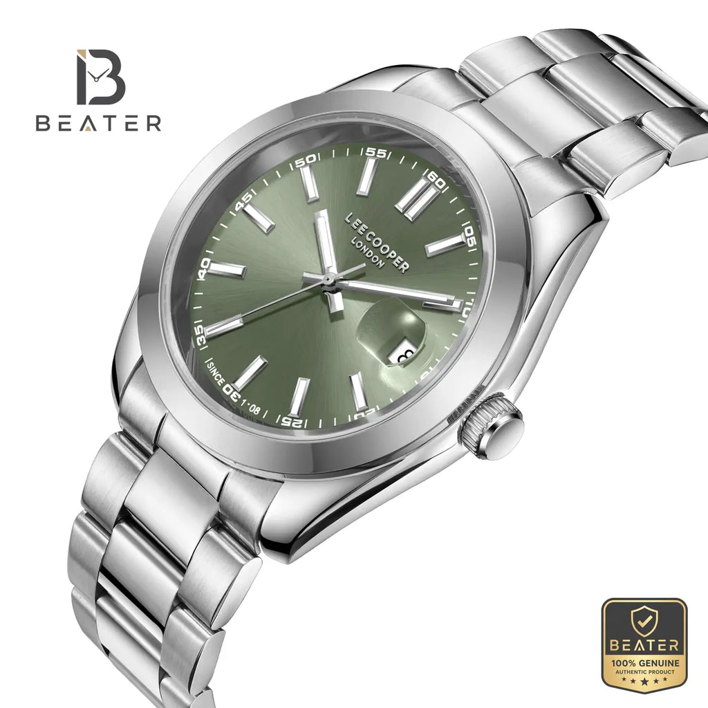 Lee Cooper LC08189.370 Men's Light Green Metal Strap Watch - View 2 - Beater