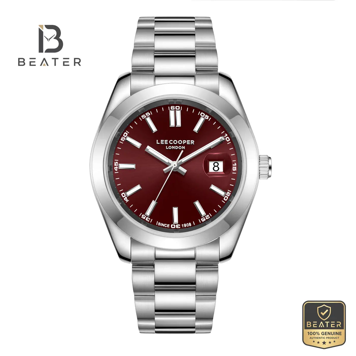 Lee Cooper LC08189.380 Men's Red Metal Strap Watch - Beater Main image