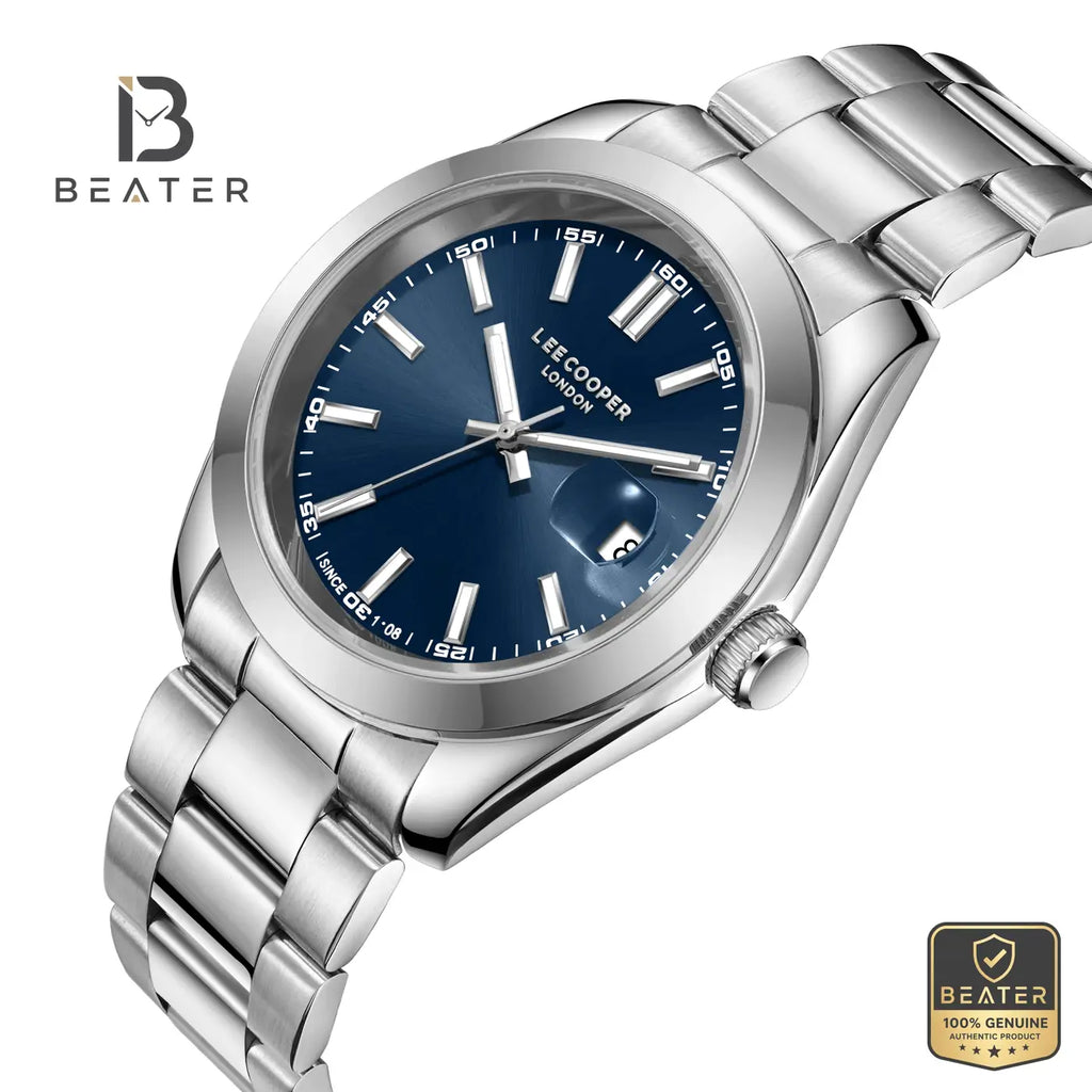 Lee Cooper LC08189.390 Men's Dark Blue Metal Strap Watch - View 2 - Beater