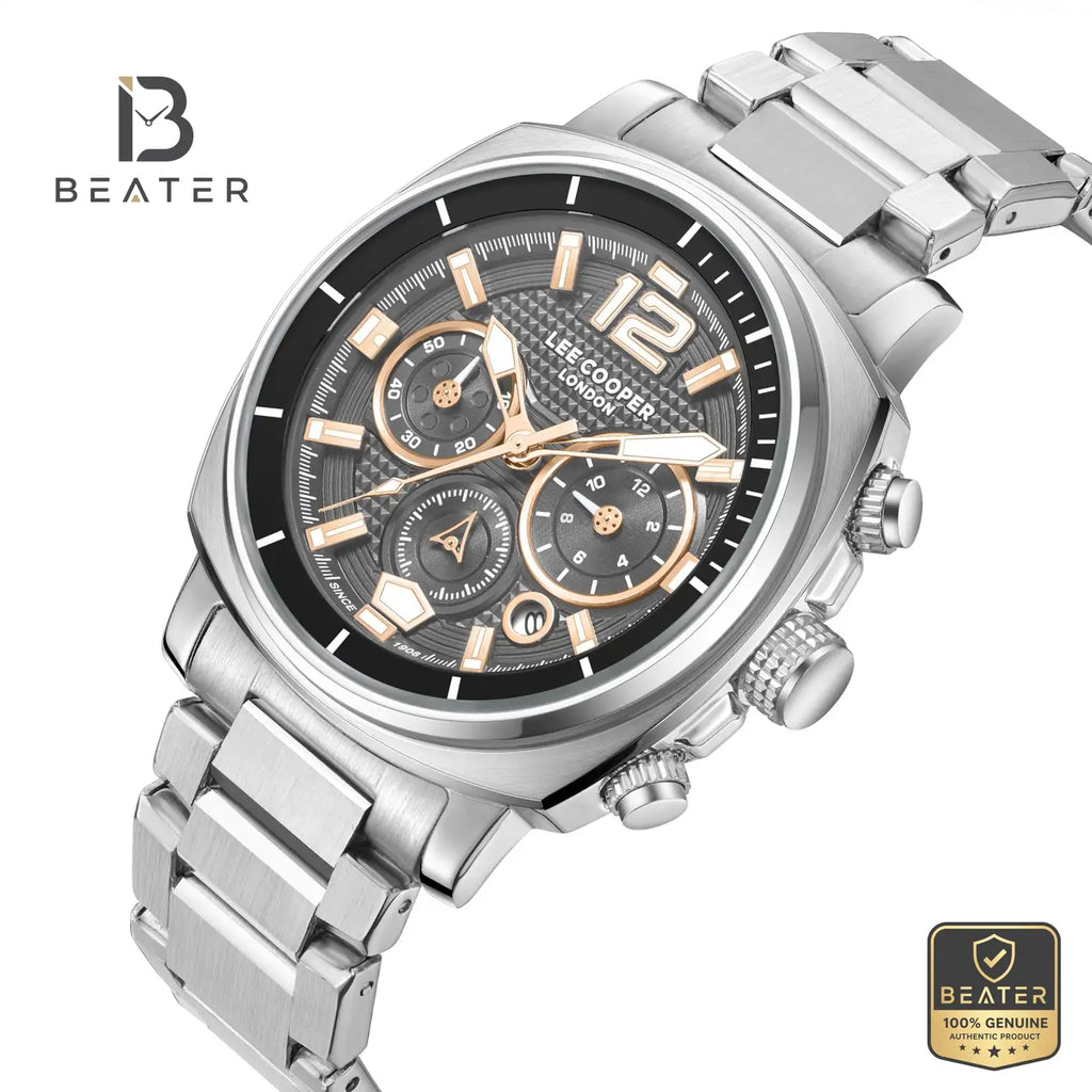 Lee Cooper LC08194.360 Men's Gun Dial Metal Strap Watch - View 2 - Beater