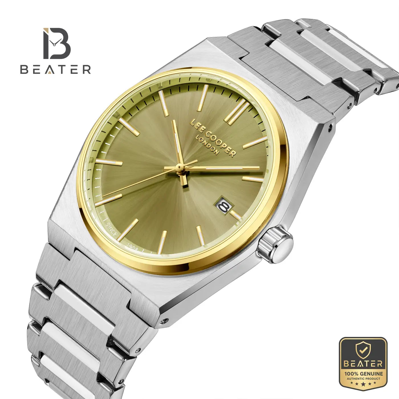 Lee Cooper LC08196.260 Men's Gold To Brown Metal Strap Watch Secondary image