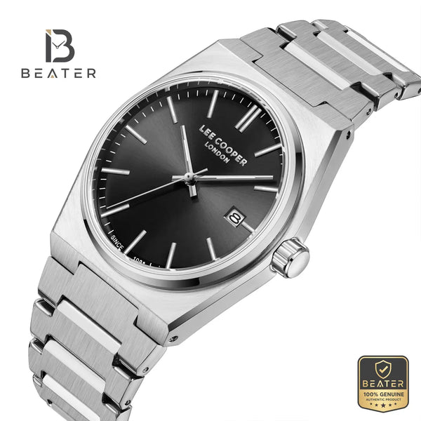 Lee Cooper LC08196.350 Men's Black Metal Strap Watch - View 2 - Beater