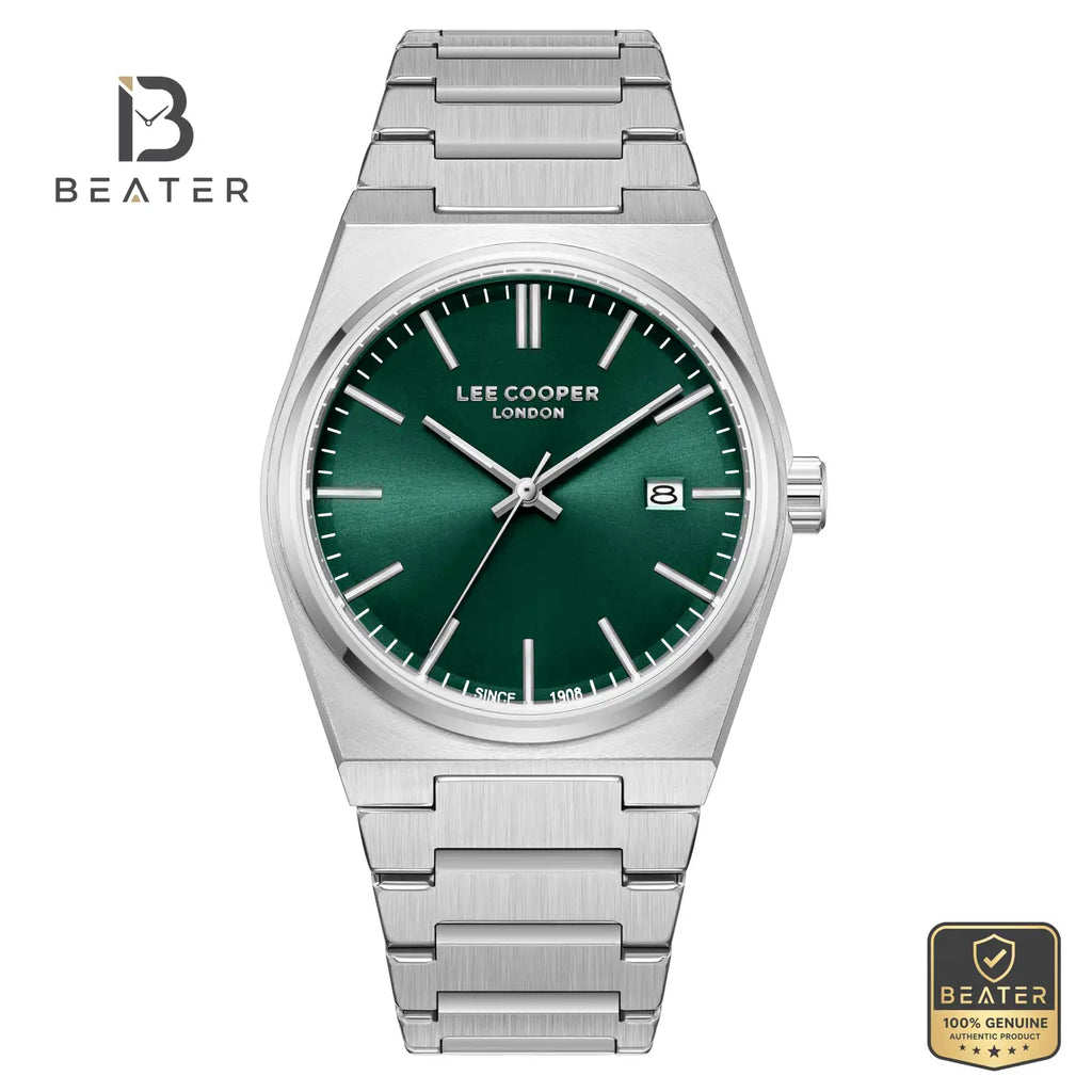 Lee Cooper LC08196.370 Men's Dark Green Metal Strap Watch - Beater