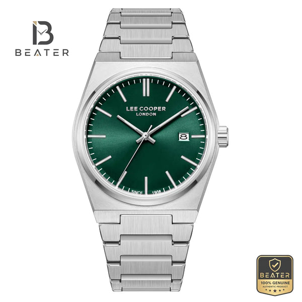 Lee Cooper LC08196.370 Men's Dark Green Metal Strap Watch - Beater