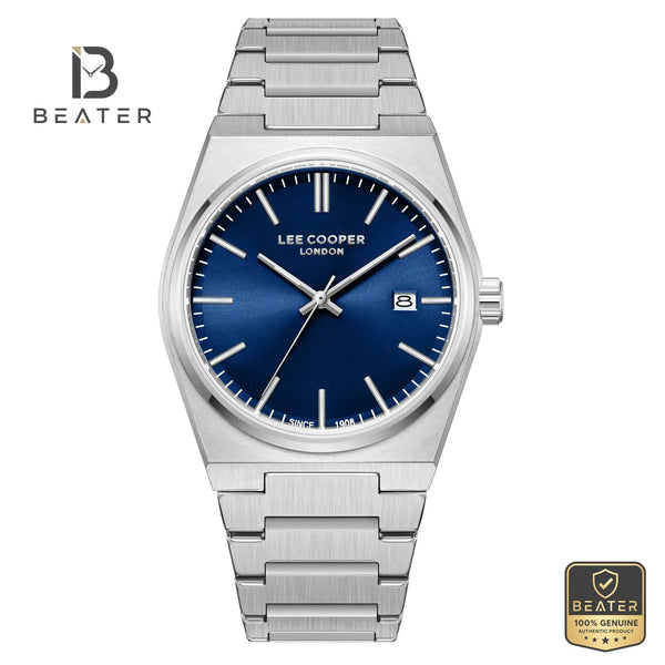 Lee Cooper LC08196.390 Men's Dark Blue Metal Band Watch - Beater