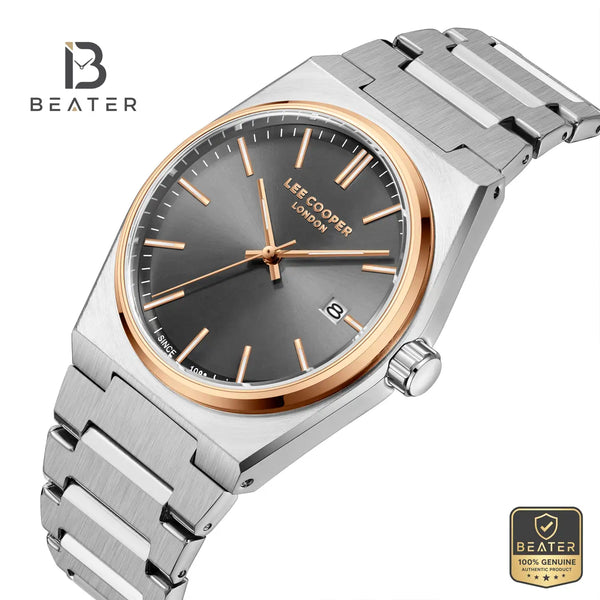 Lee Cooper LC08196.560 Men's Gun Metal Strap Watch - View 2 - Beater