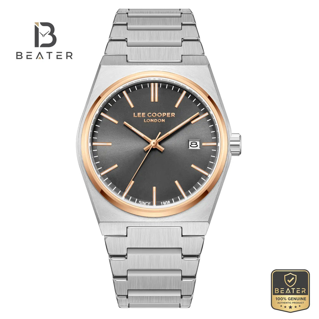 Lee Cooper LC08196.560 Men's Gun Metal Strap Watch - Beater