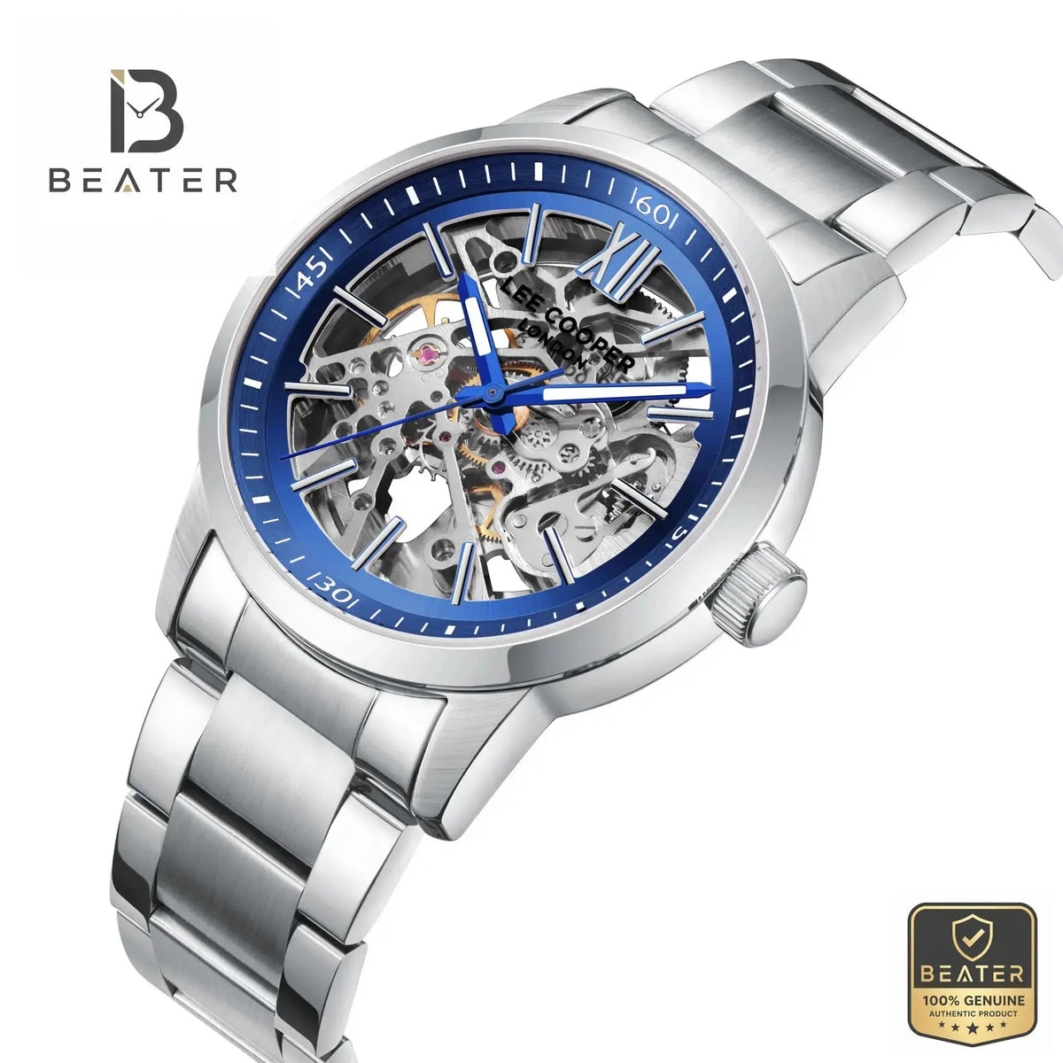 Lee Cooper LC08197.390 Dark Blue Dial Case Profile - Beater
