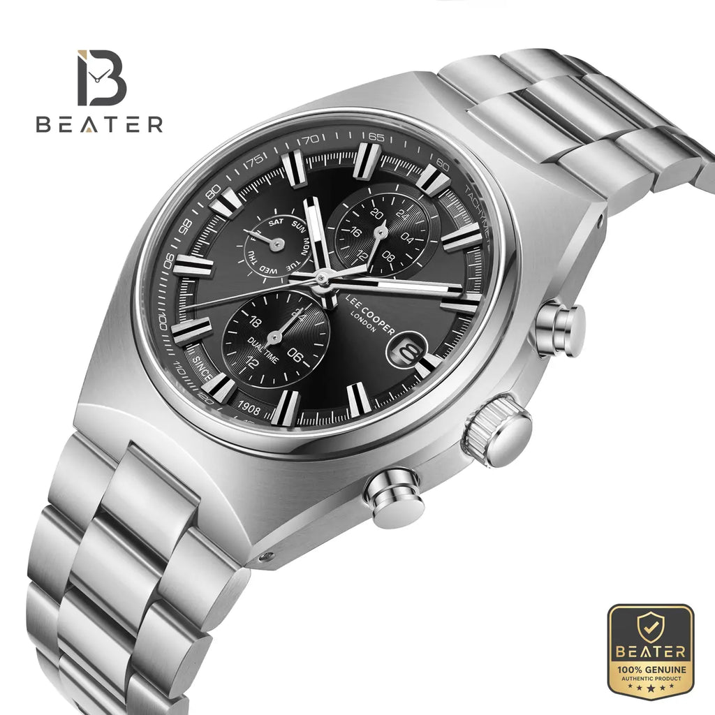 Lee Cooper LC08214.350 Men's Black Metal Bracelet Watch - View 2 - Beater