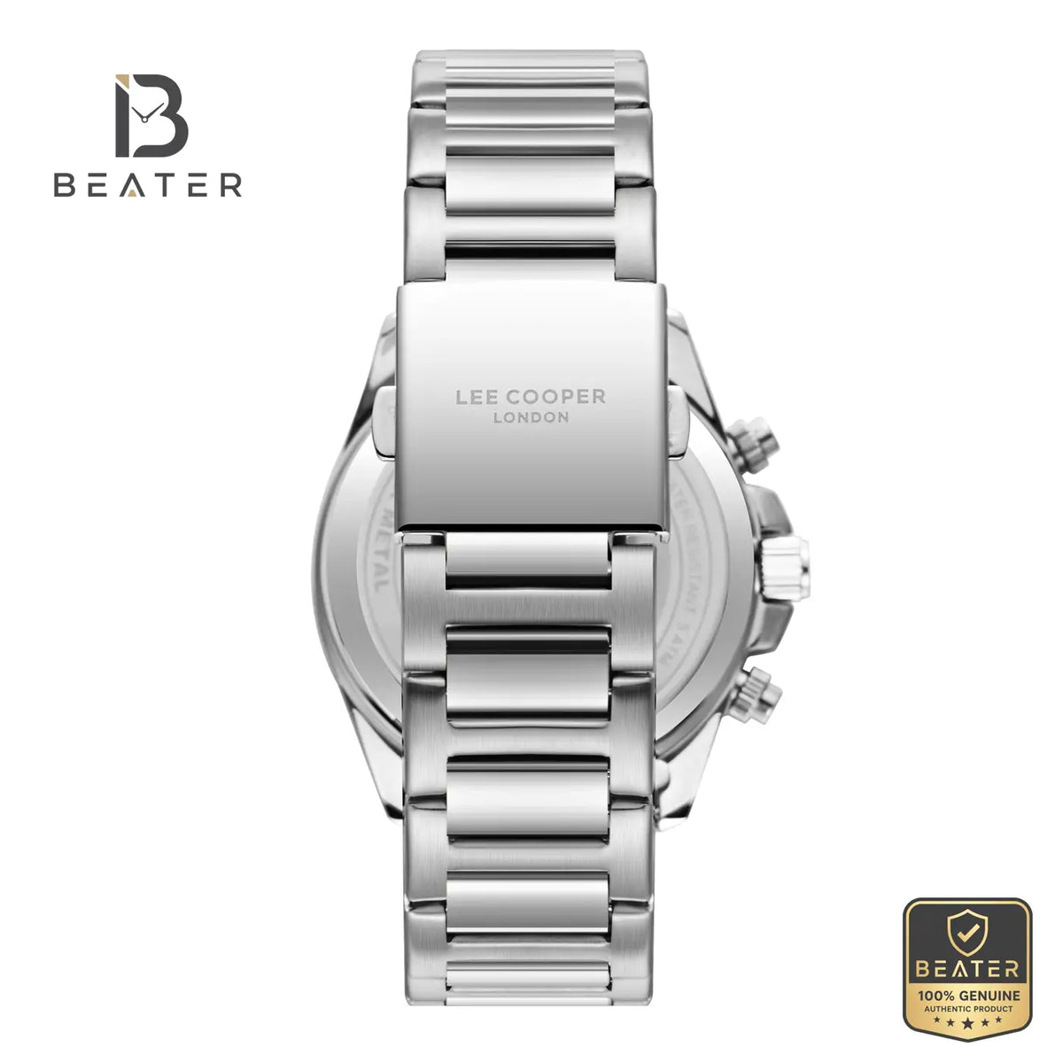 Lee Cooper LC08215.360 Men's Grey Metal Strap Watch - View 4 - Beater