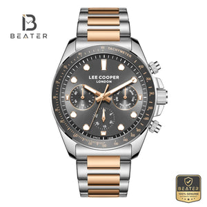Lee Cooper LC08215.560 Men's Grey Metal Bracelet Watch - Beater