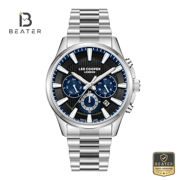 Lee Cooper LC08216.390 Men's Dark Blue To Black Metal Strap Watch - Beater