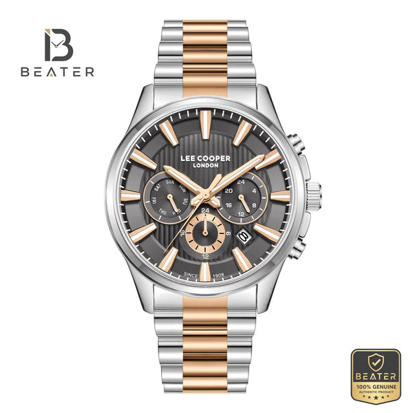 Lee Cooper LC08216.550 Men's Gun Metal Bracelet Watch - Beater