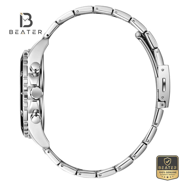 Lee Cooper LC08217.540 Men's Dark Brown/Silver Metal Strap Watch - View 3 - Beater