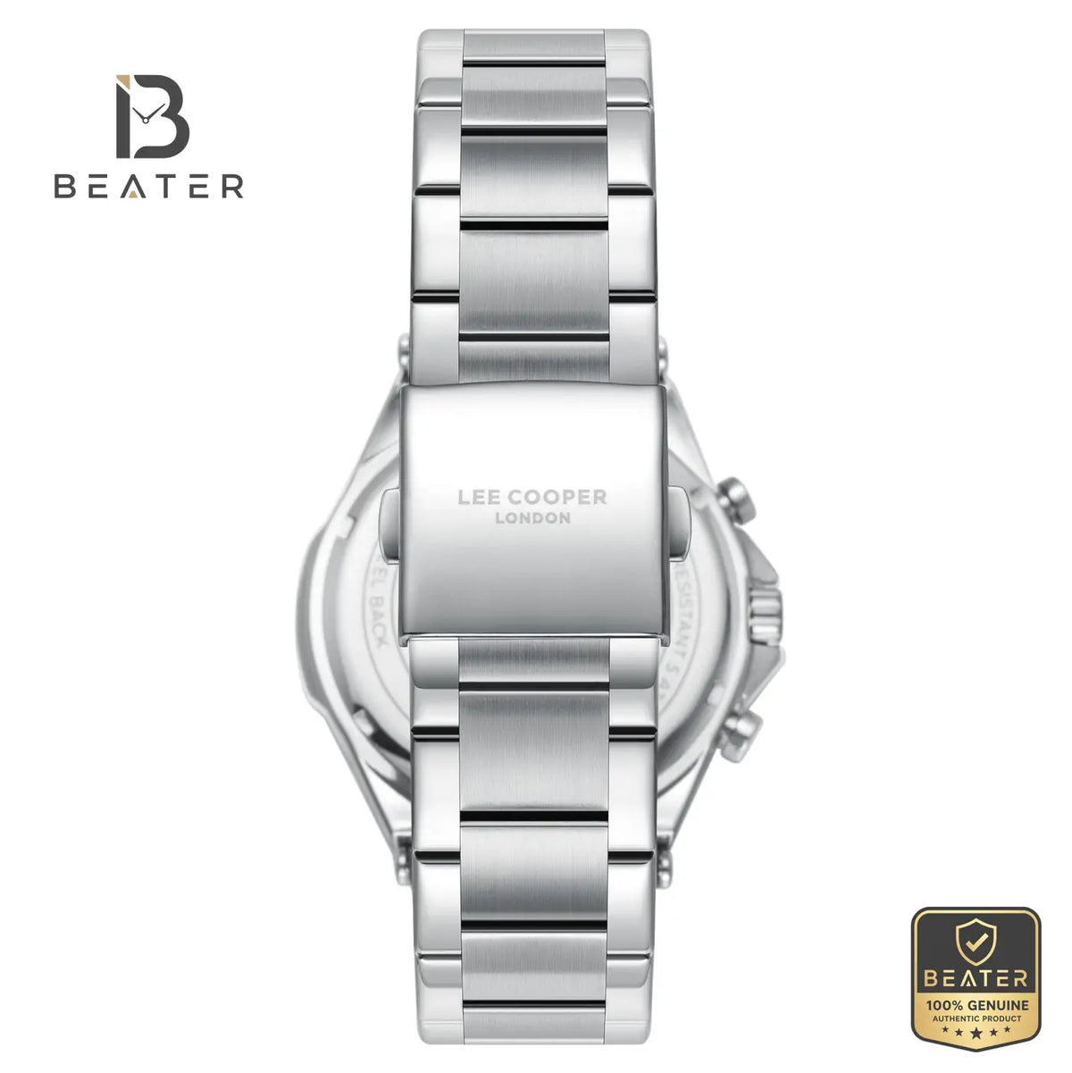 Lee Cooper LC08219.350 Men's Black Metal Strap Watch - View 4 - Beater