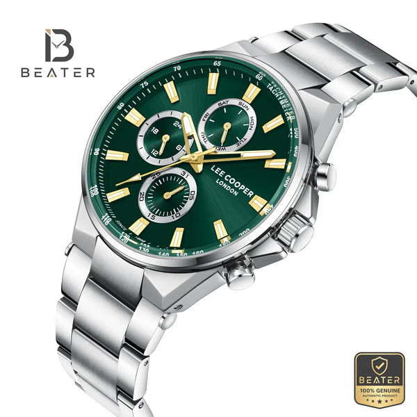 Lee Cooper LC08219.370 Men's Dark Green Metal Bracelet Watch - View 2 - Beater