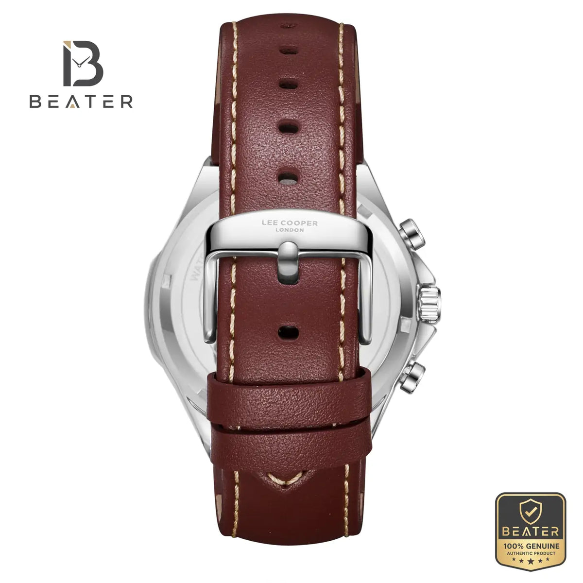 Lee Cooper LC08223.392 Men's Dark Blue Leather Strap Watch - View 4 - Beater