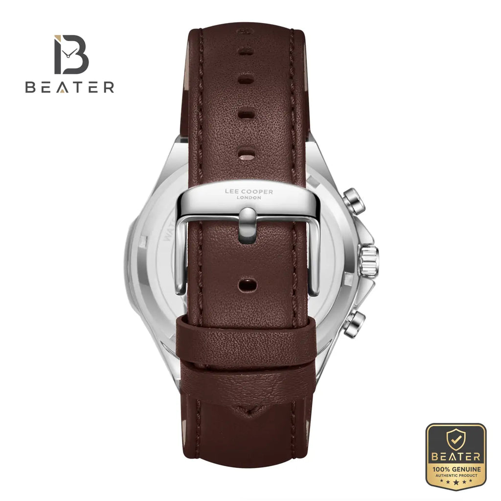 Lee Cooper LC08223.562 Men's Gun Leather Strap Watch - View 4 - Beater