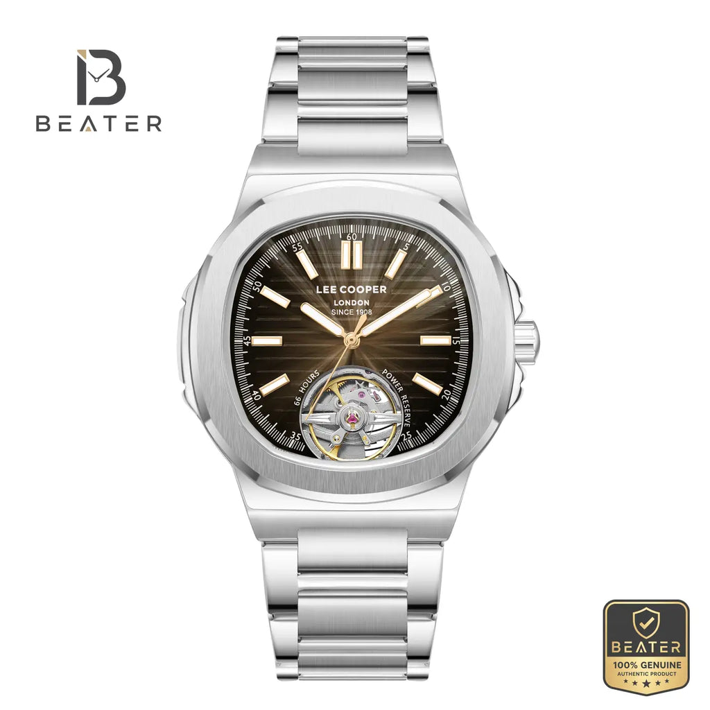 Lee Cooper LC08227.340 Men's Brown Metal Strap Watch - Beater
