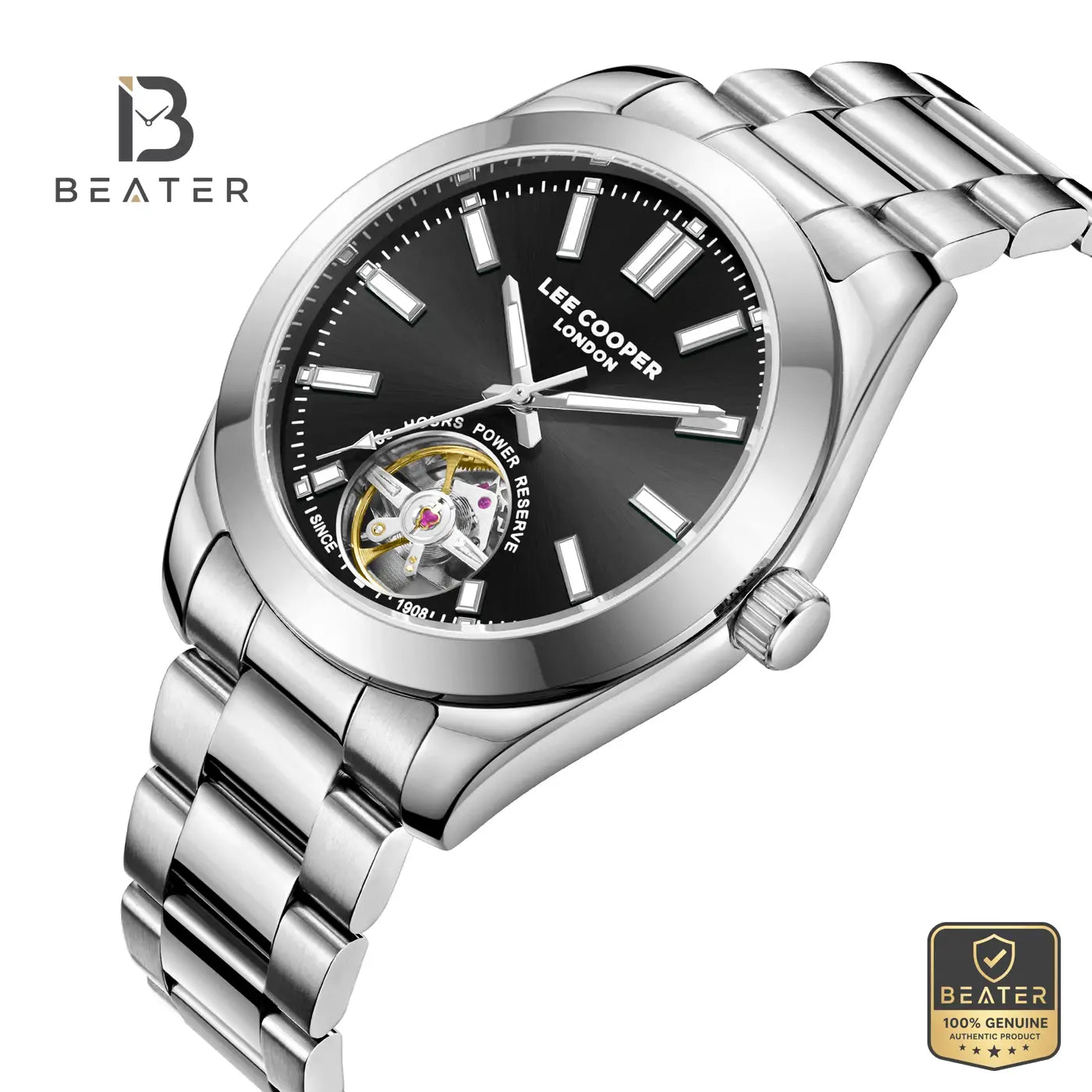 Lee Cooper LC08228.350 Men's Black Metal Strap Watch Secondary image
