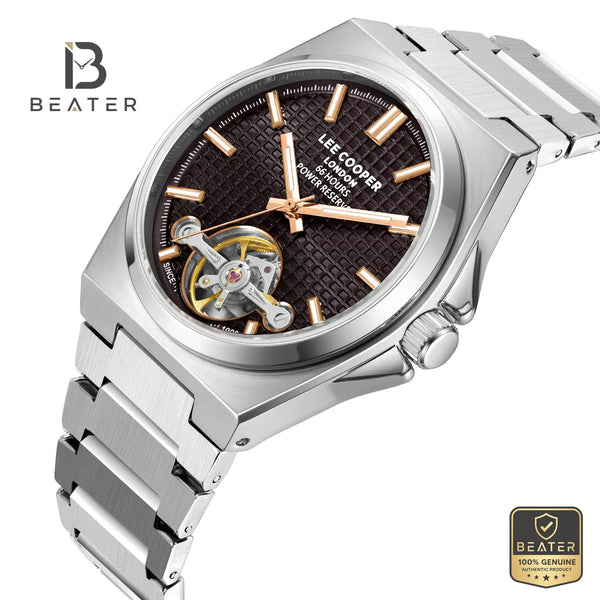 Lee Cooper LC08229.340 Men's Dark Brown Metal Bracelet Watch - View 2 - Beater